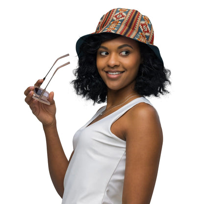 Native American Sunset Reversible Bucket Hat - The Global Wanderer