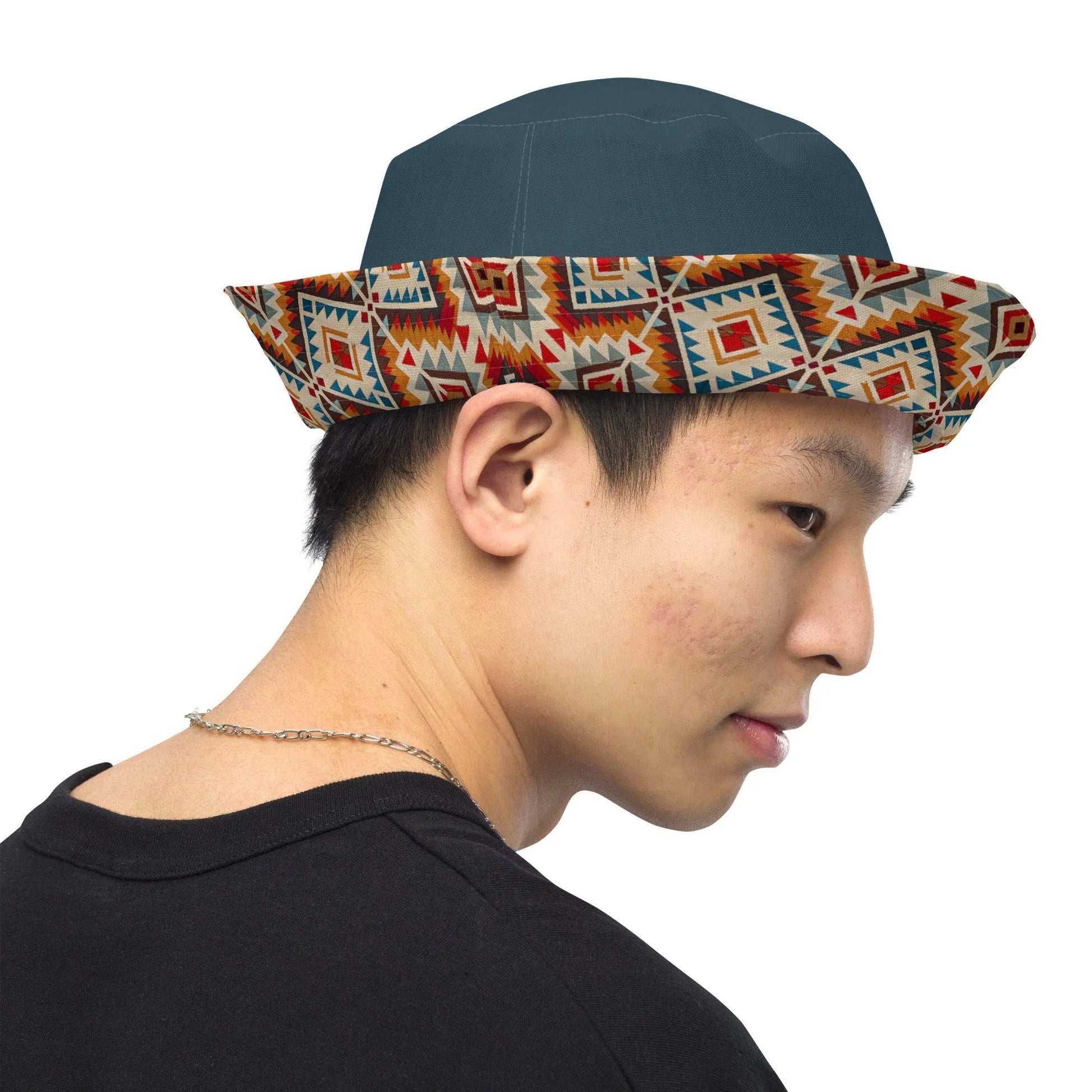 Native American Sunset Reversible Bucket Hat - The Global Wanderer