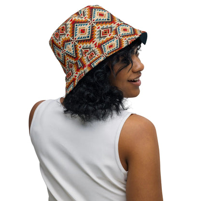 Native American Sunset Reversible Bucket Hat - The Global Wanderer