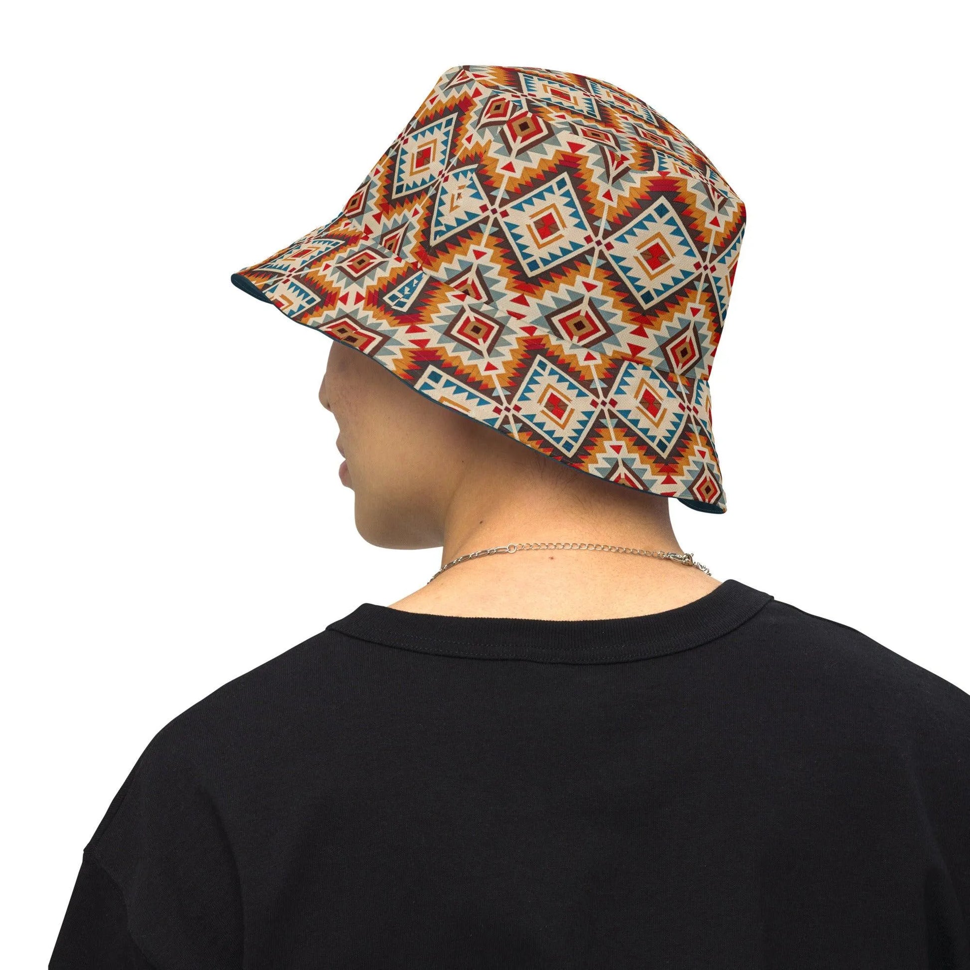 Native American Sunset Reversible Bucket Hat - The Global Wanderer