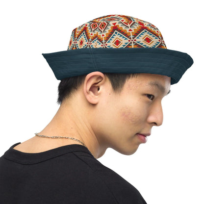 Native American Sunset Reversible Bucket Hat - The Global Wanderer