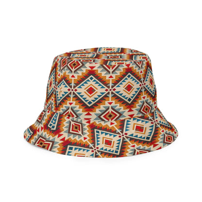 Native American Sunset Reversible Bucket Hat - The Global Wanderer