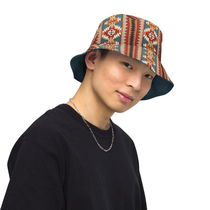 Native American Sunset Reversible Bucket Hat - The Global Wanderer