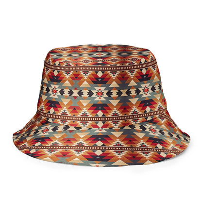 Native American Sunset Reversible Bucket Hat - The Global Wanderer