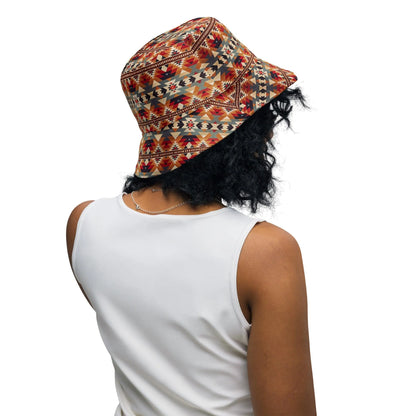 Native American Sunset Reversible Bucket Hat - The Global Wanderer