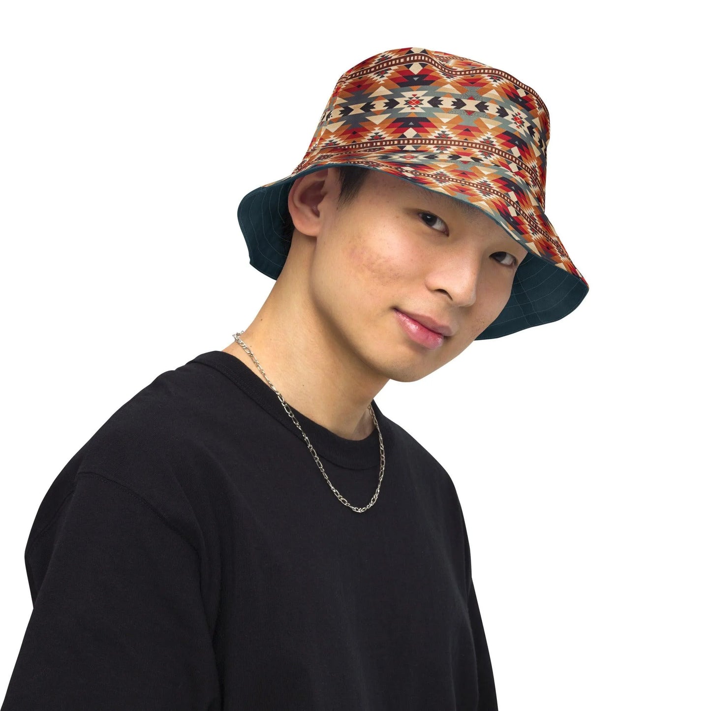 Native American Sunset Reversible Bucket Hat - The Global Wanderer