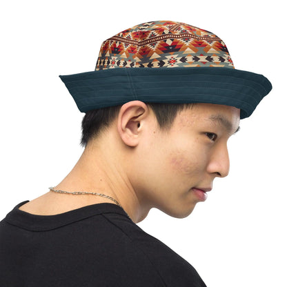 Native American Sunset Reversible Bucket Hat - The Global Wanderer