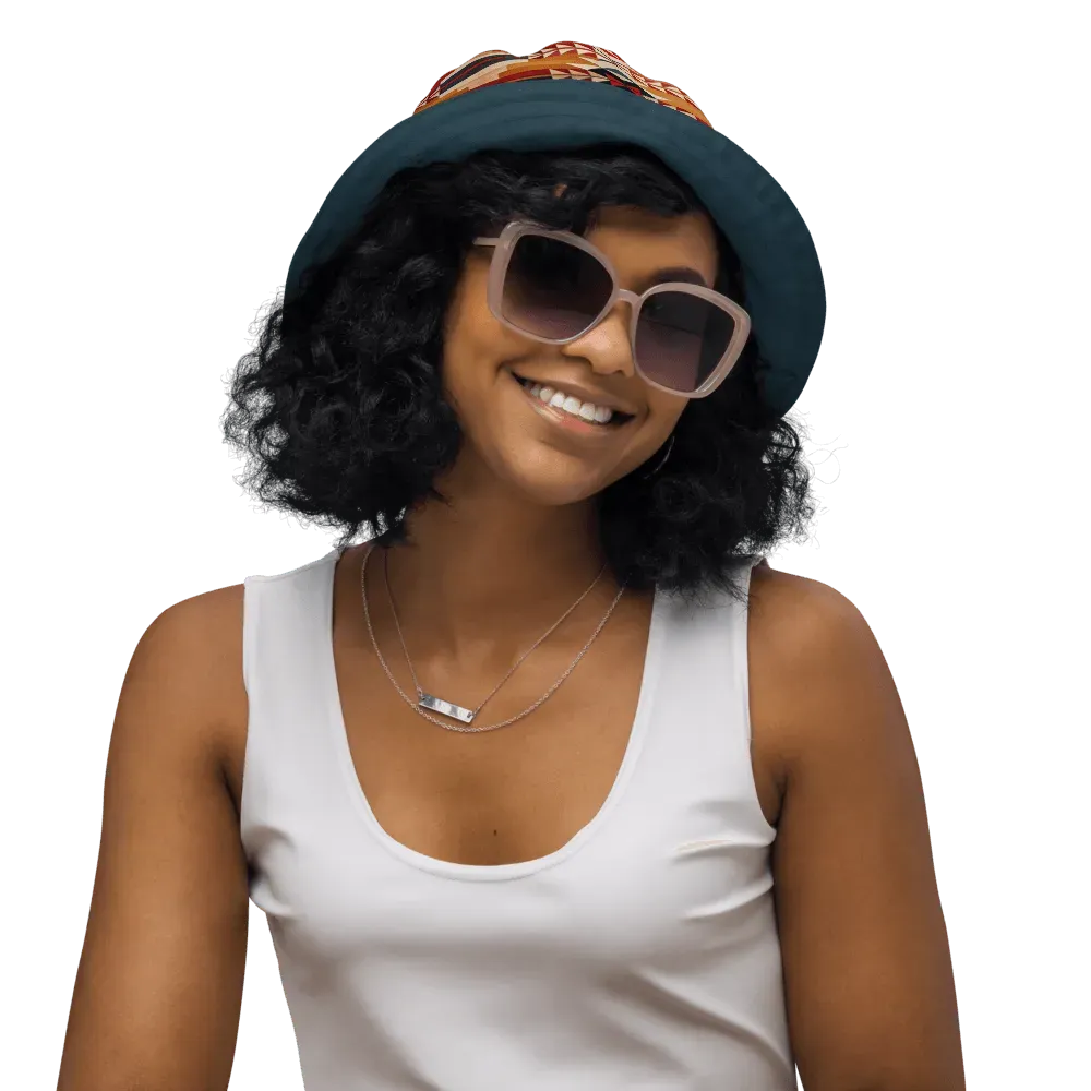 Native American Sunset Reversible Bucket Hat - The Global Wanderer
