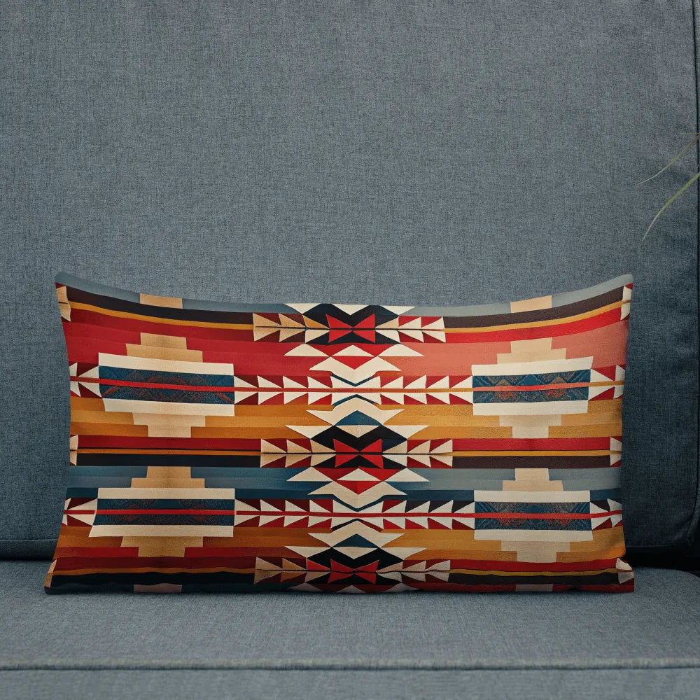 Native American Sunset Throw Pillow - The Global Wanderer