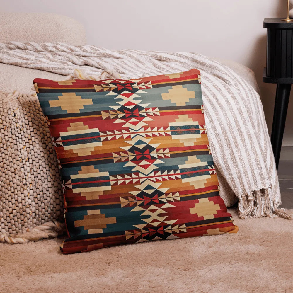 Native American Sunset Throw Pillow - The Global Wanderer