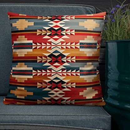 Native American Sunset Throw Pillow - The Global Wanderer