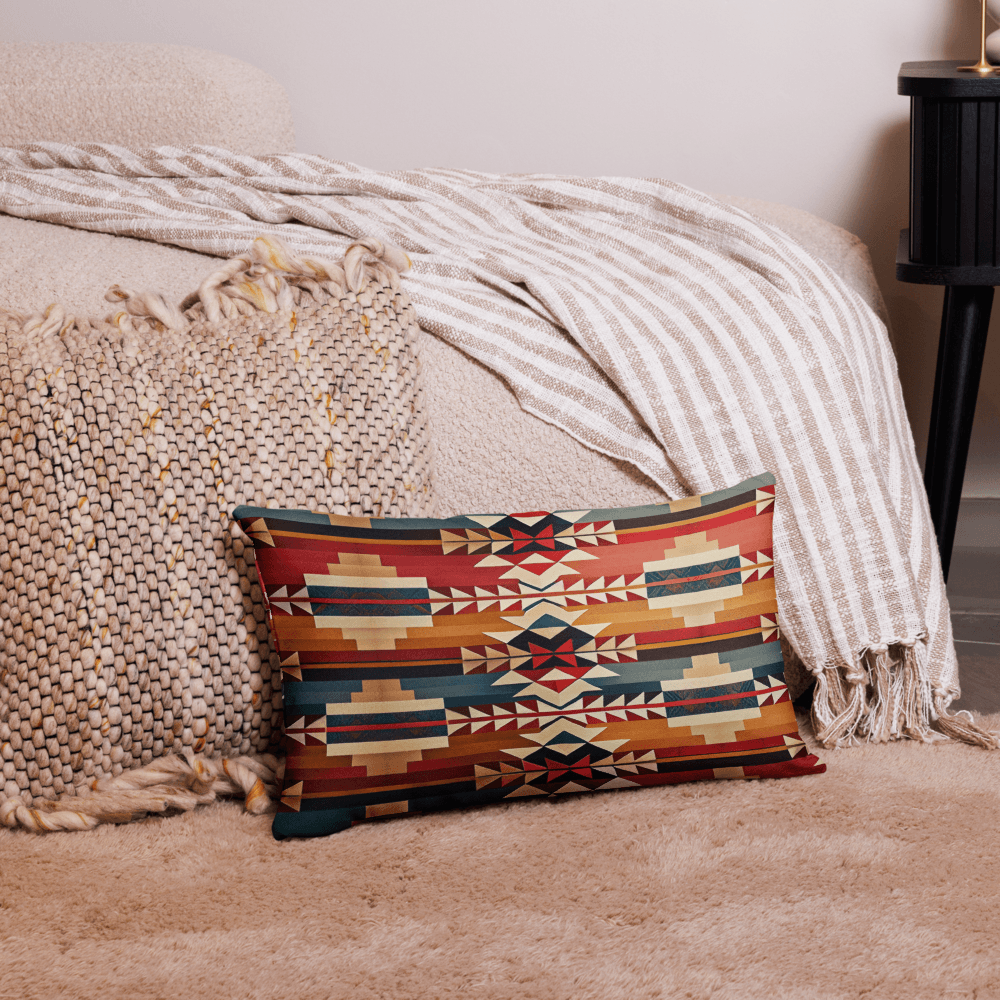 Native American Sunset Throw Pillow - The Global Wanderer