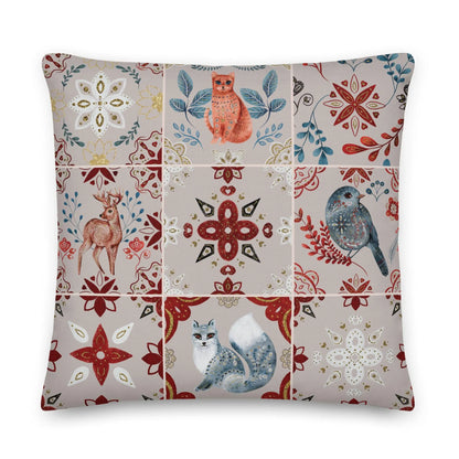 Nordic Tiles Throw Pillow - The Global Wanderer