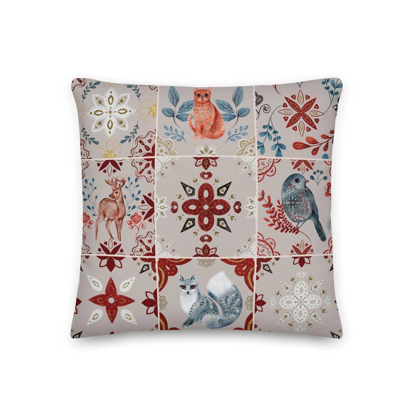 Nordic Tiles Throw Pillow - The Global Wanderer