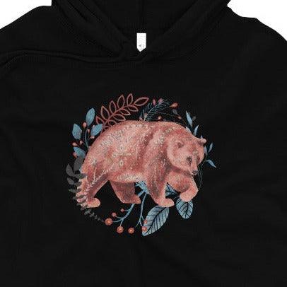 Nordic Winter Crop Hoodie - Bear - The Global Wanderer