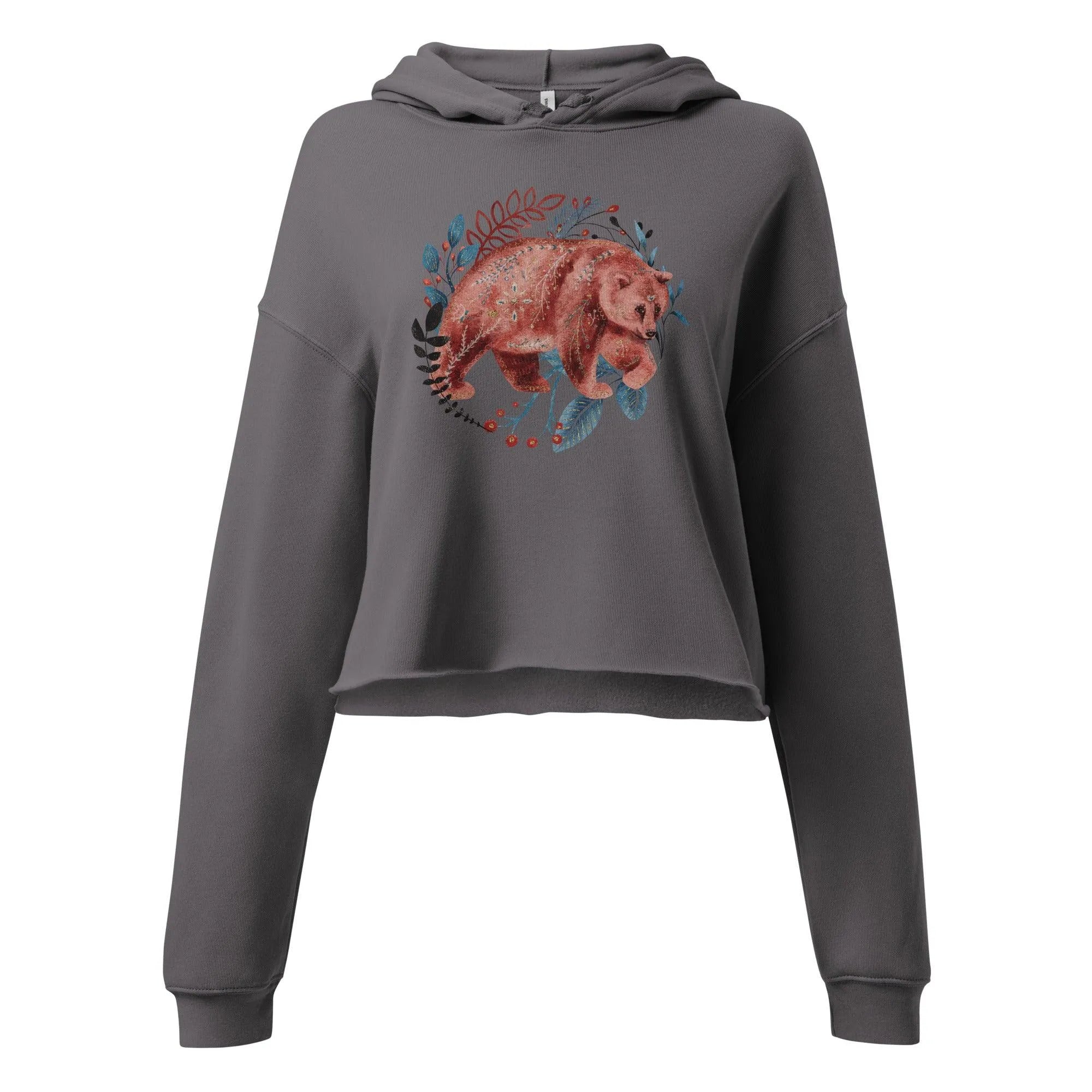 Nordic Winter Crop Hoodie - Bear - The Global Wanderer