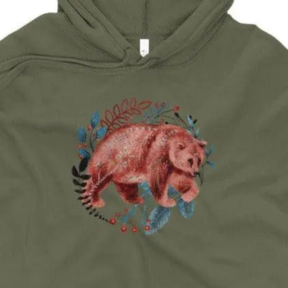 Nordic Winter Crop Hoodie - Bear - The Global Wanderer