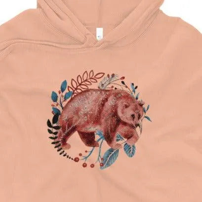 Nordic Winter Crop Hoodie - Bear - The Global Wanderer