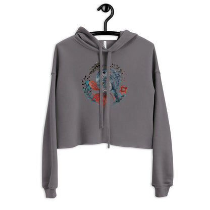 Nordic Winter Crop Hoodie - Bird - The Global Wanderer