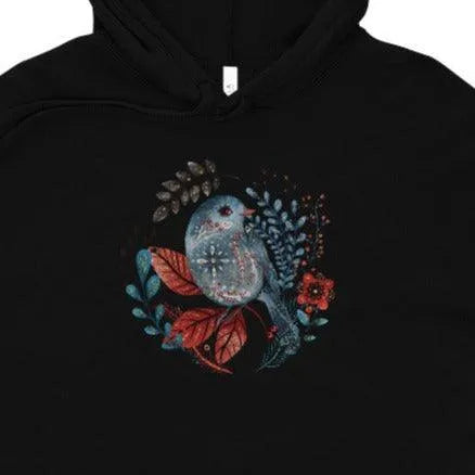 Nordic Winter Crop Hoodie - Bird - The Global Wanderer