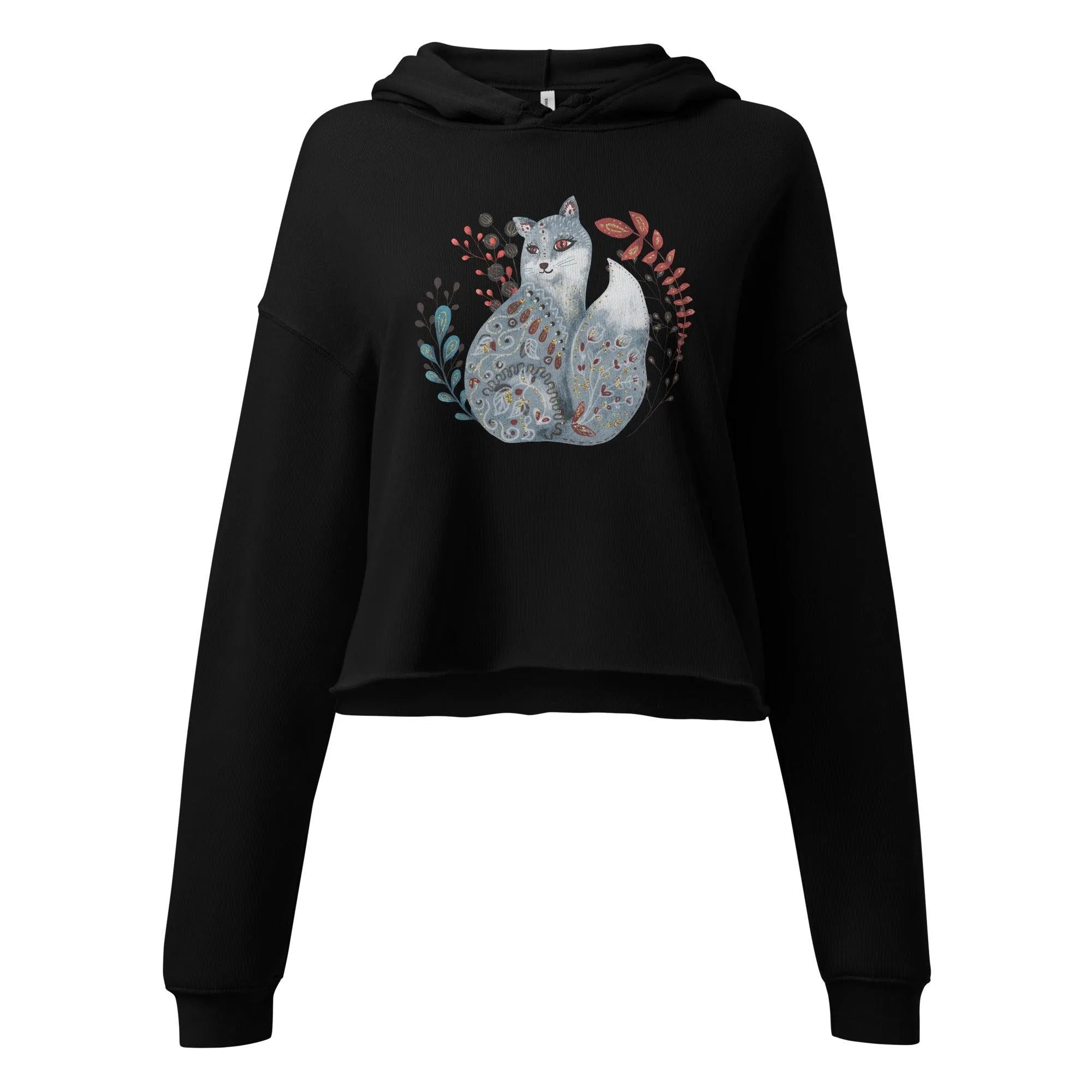 Nordic Winter Crop Hoodie - Fox - The Global Wanderer