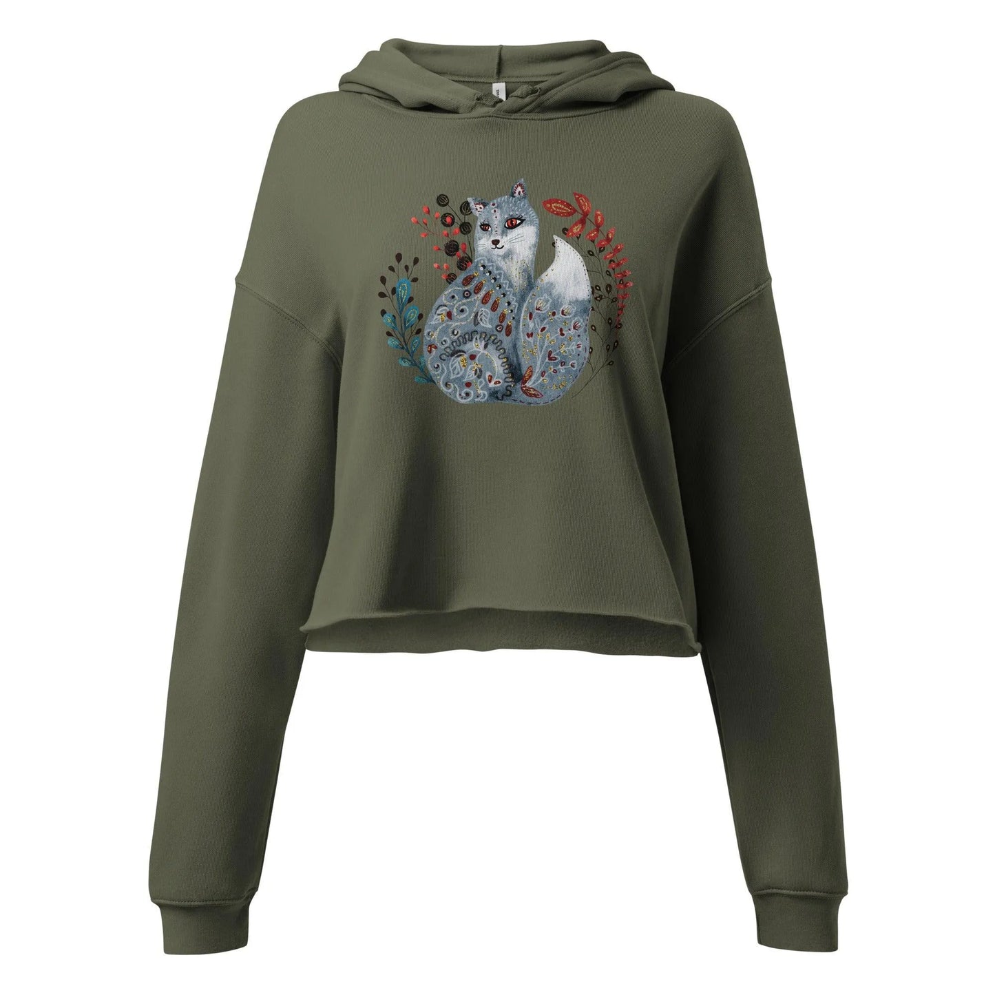 Nordic Winter Crop Hoodie - Fox - The Global Wanderer