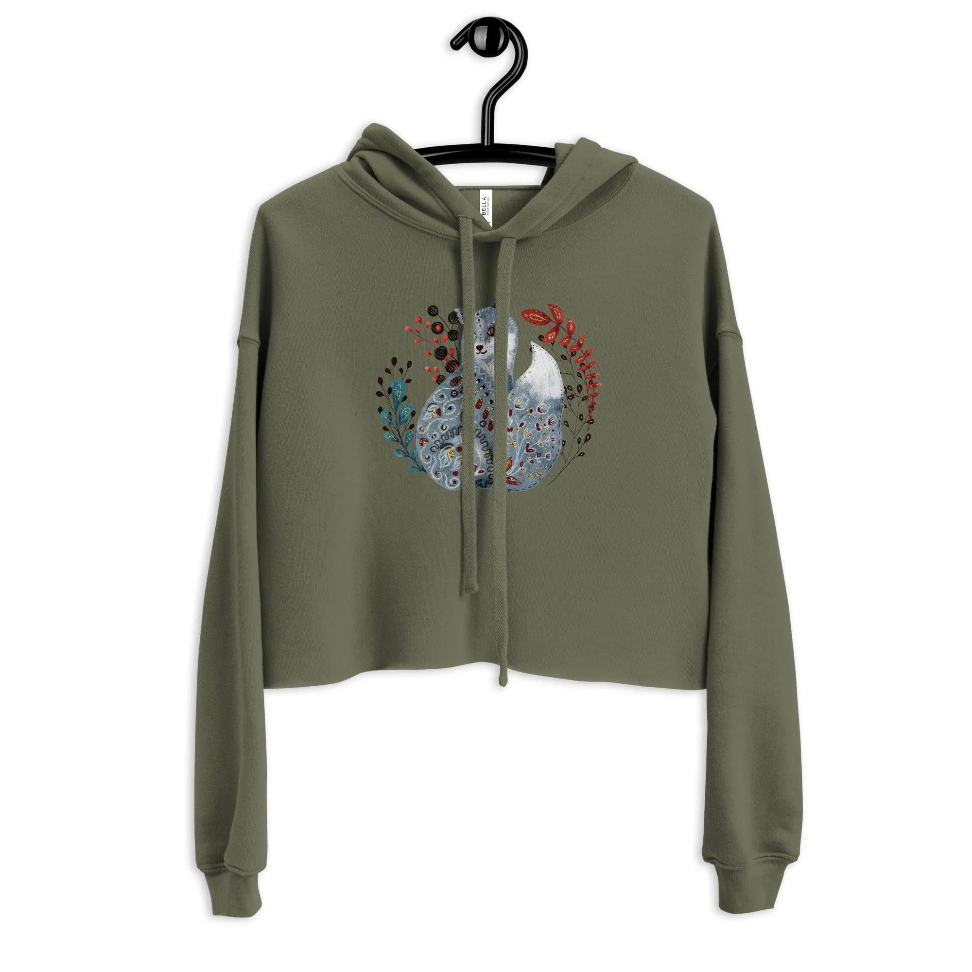 Nordic Winter Crop Hoodie - Fox - The Global Wanderer