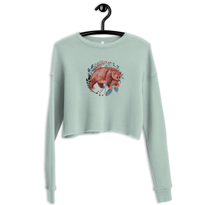 Nordic Winter Cropped Sweatshirt - Bear - The Global Wanderer