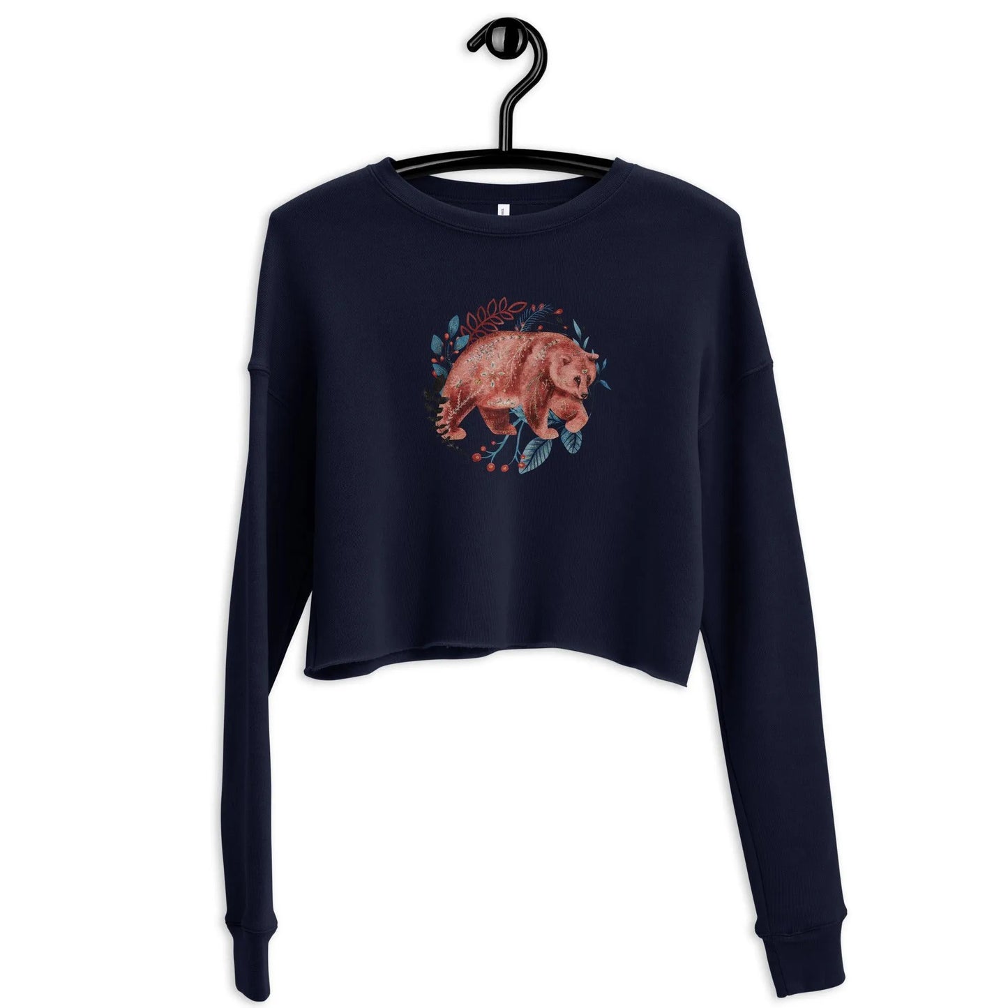 Nordic Winter Cropped Sweatshirt - Bear - The Global Wanderer