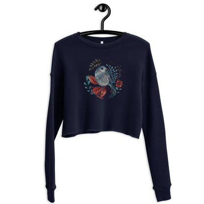 Nordic Winter Cropped Sweatshirt - Bird - The Global Wanderer