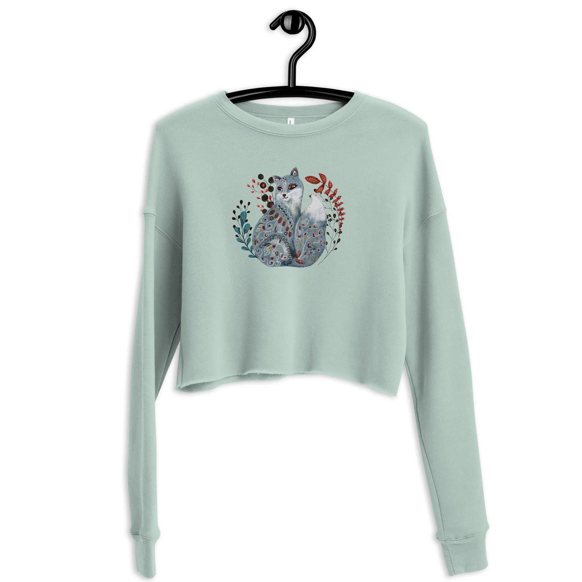 Nordic Winter Cropped Sweatshirt - Fox - The Global Wanderer