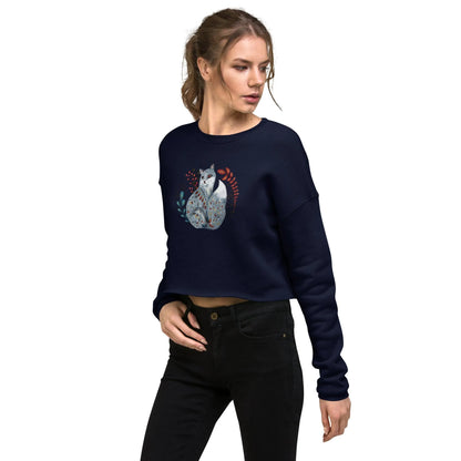 Nordic Winter Cropped Sweatshirt - Fox - The Global Wanderer