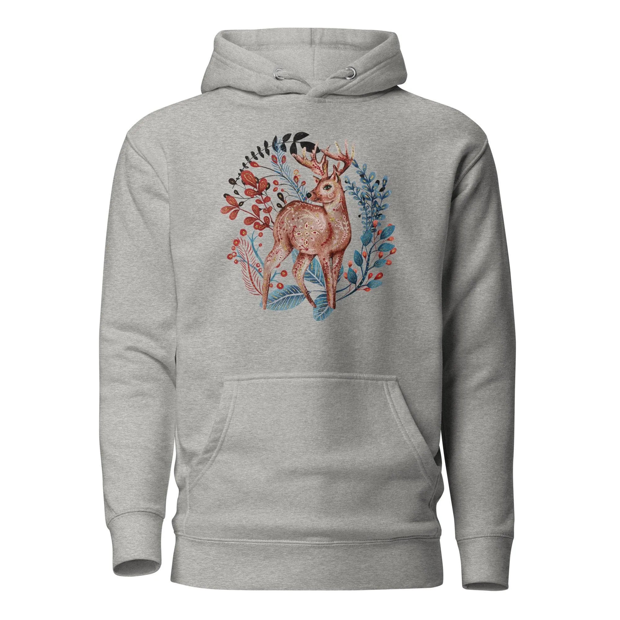 Nordic Winter Hoodie - Deer - The Global Wanderer