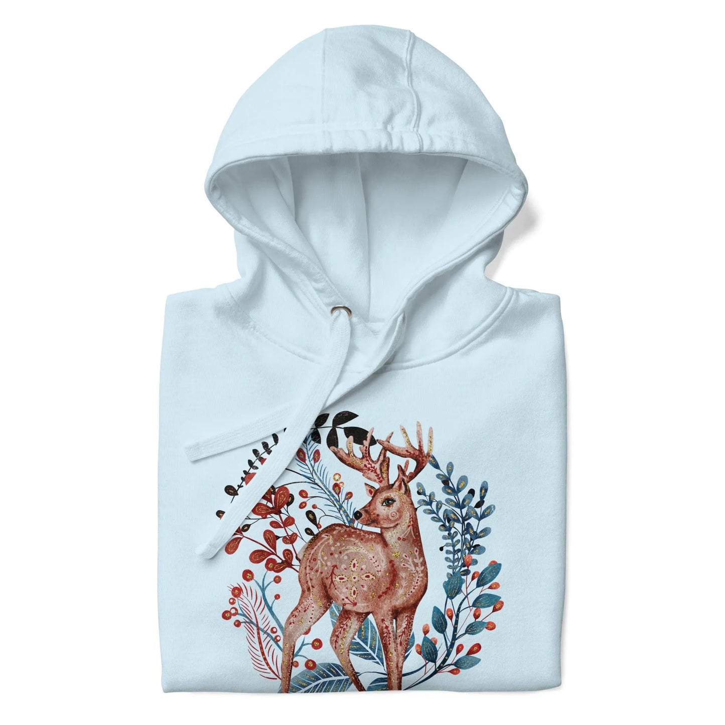 Nordic Winter Hoodie - Deer - The Global Wanderer