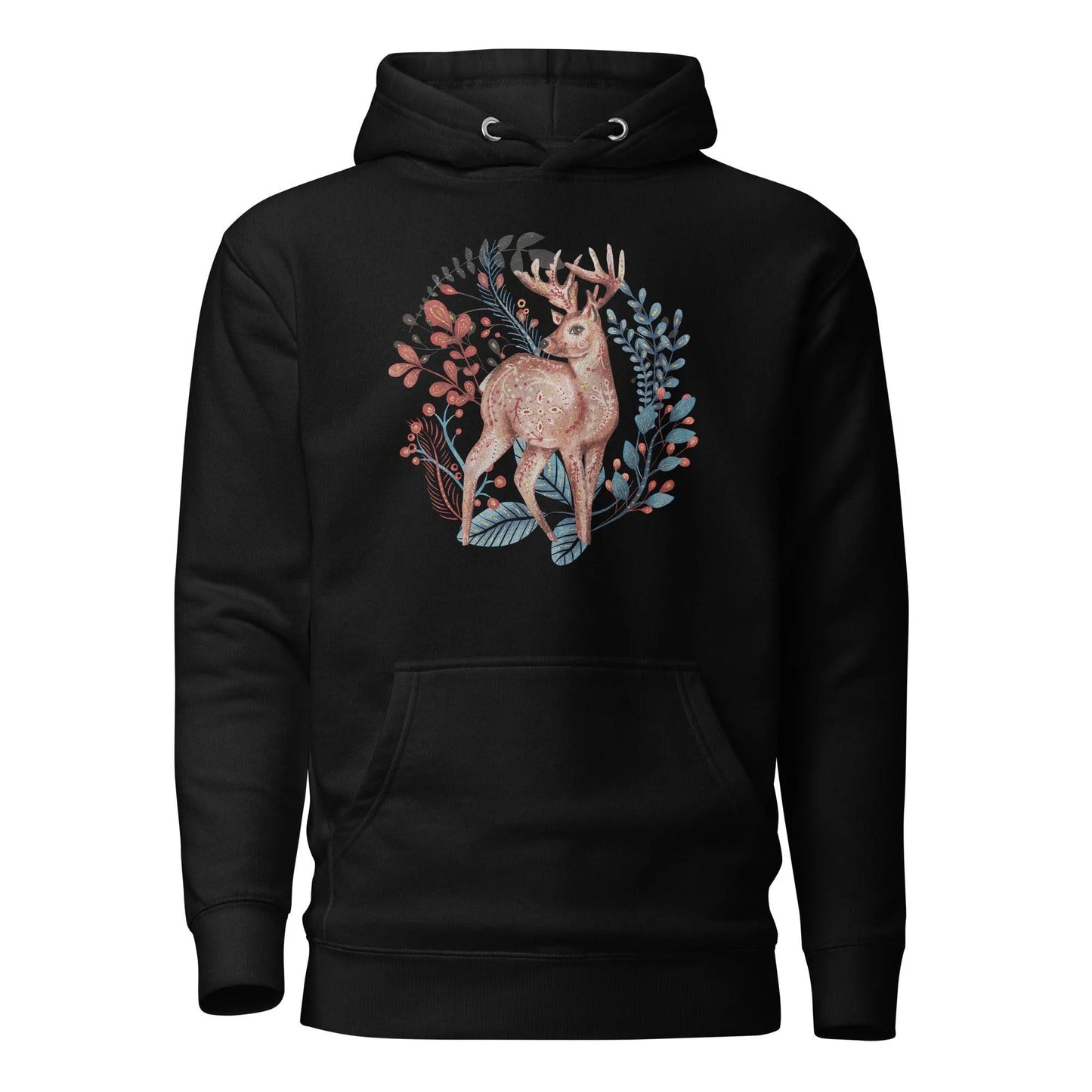 Nordic Winter Hoodie - Deer - The Global Wanderer