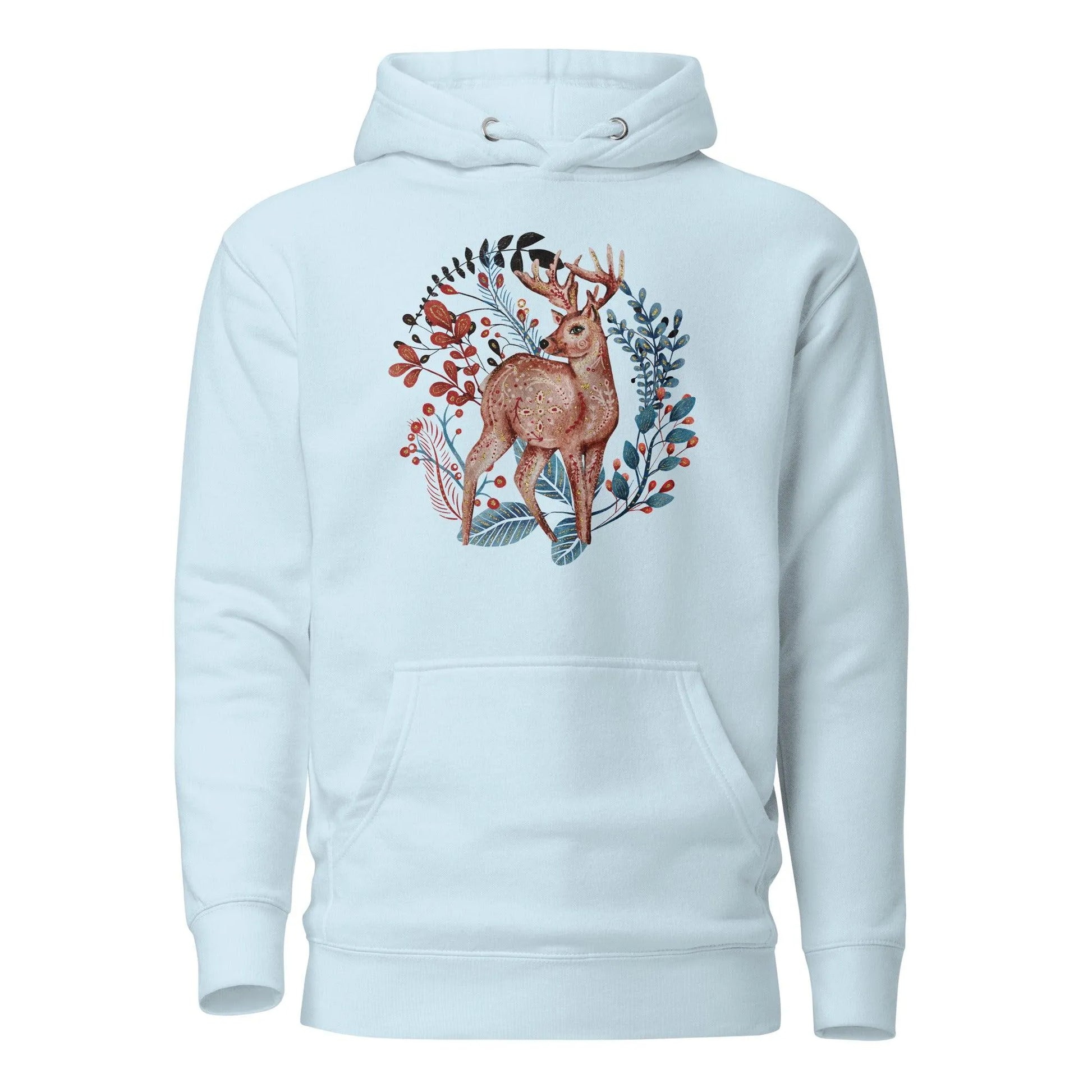 Nordic Winter Hoodie - Deer - The Global Wanderer