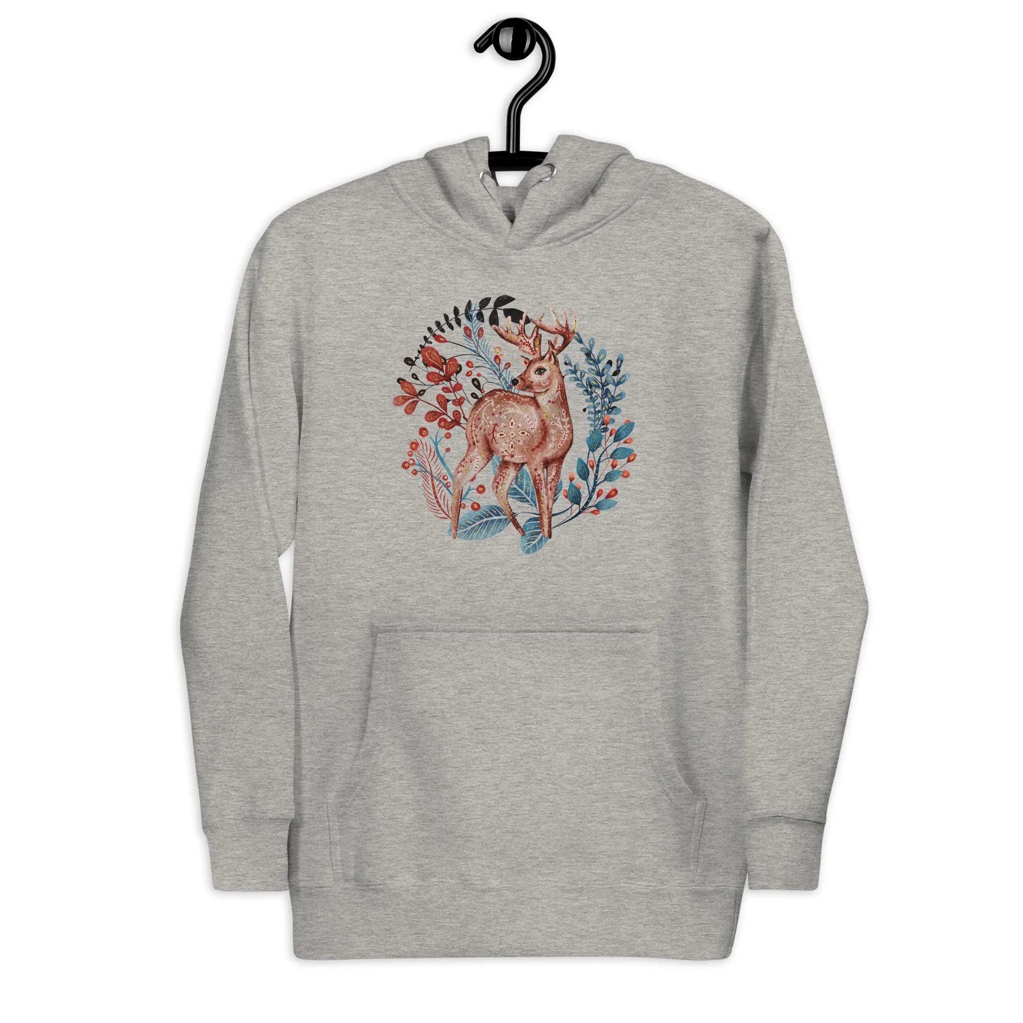 Nordic Winter Hoodie - Deer - The Global Wanderer