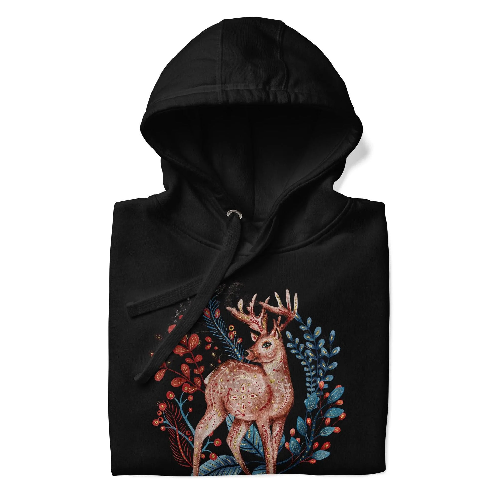 Nordic Winter Hoodie - Deer - The Global Wanderer