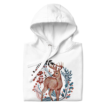 Nordic Winter Hoodie - Deer - The Global Wanderer