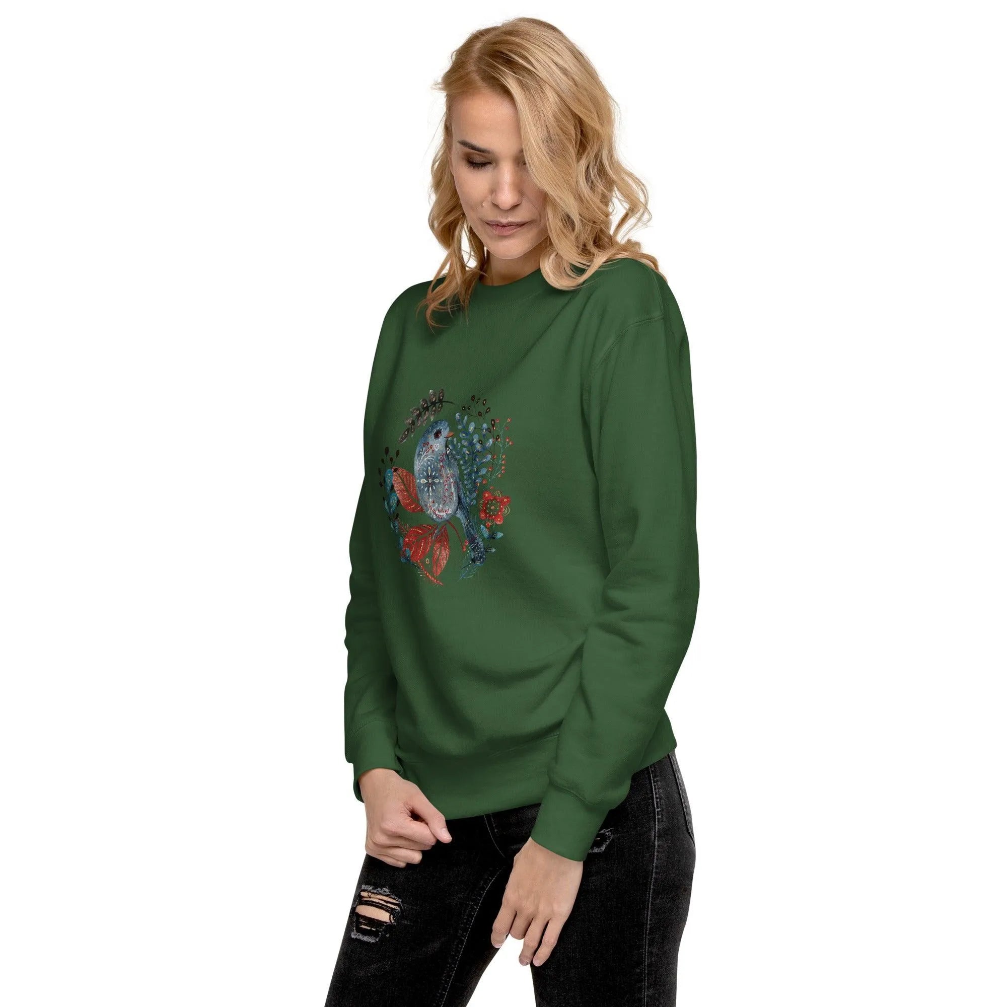 Nordic Winter Sweatshirt - Bird - The Global Wanderer