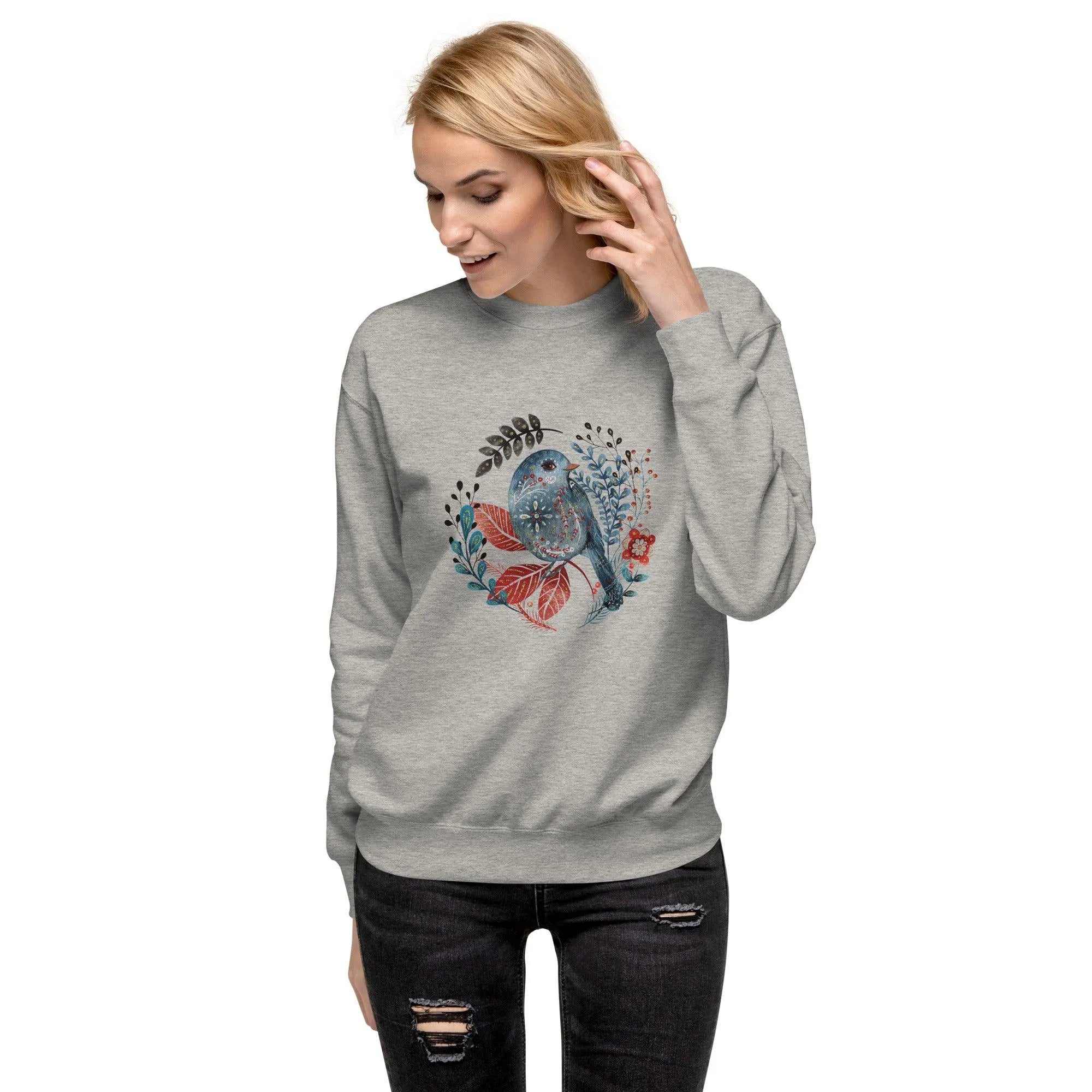 Nordic Winter Sweatshirt - Bird - The Global Wanderer