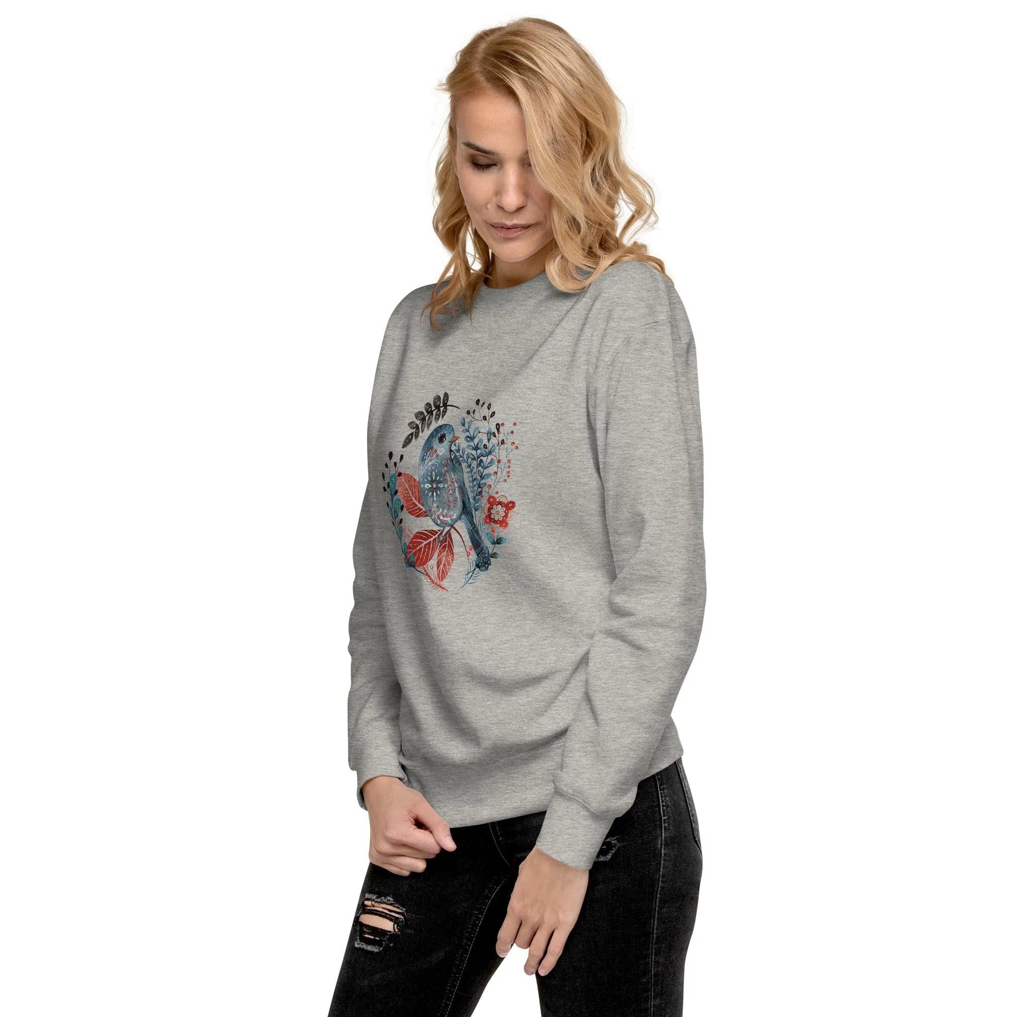 Nordic Winter Sweatshirt - Bird - The Global Wanderer