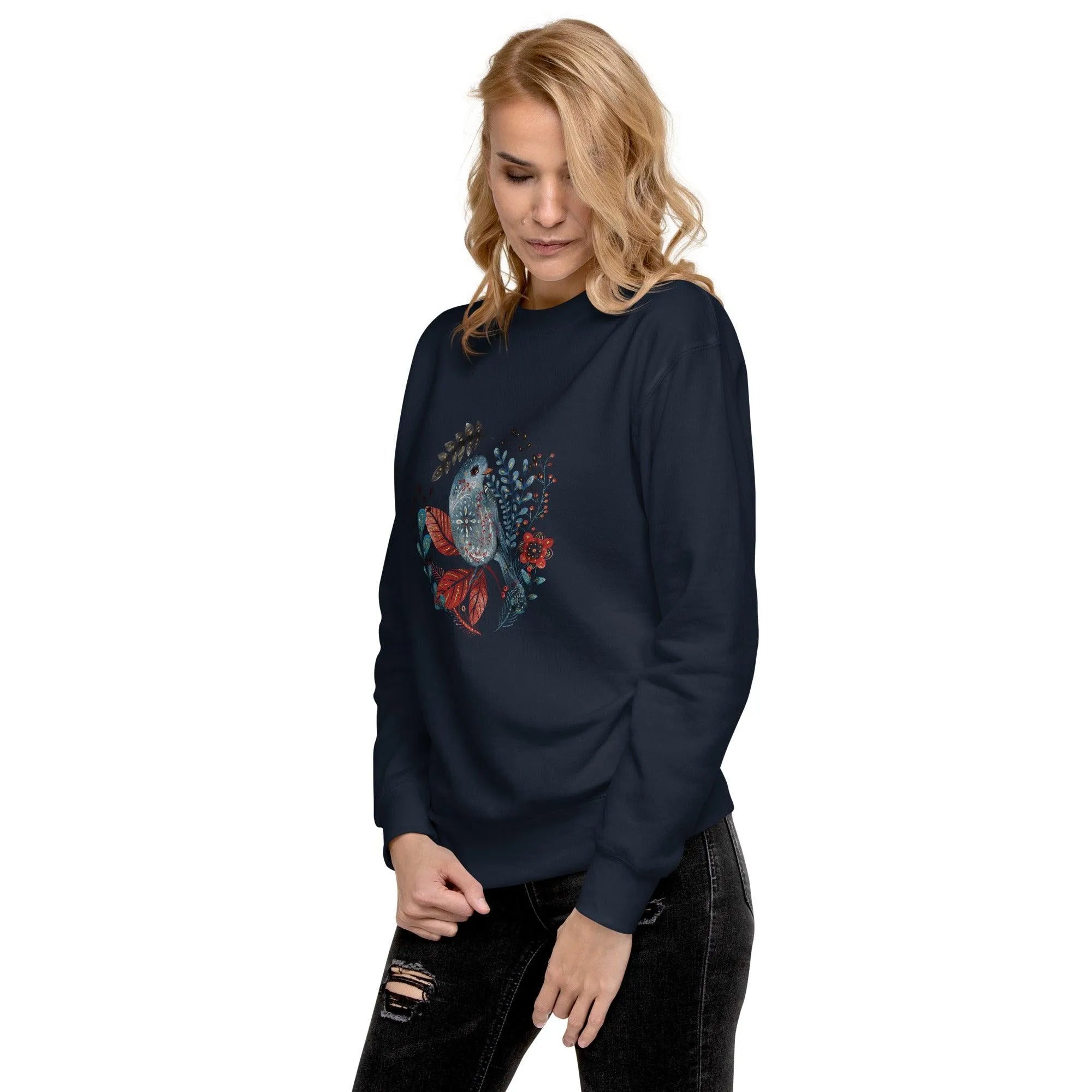 Nordic Winter Sweatshirt - Bird - The Global Wanderer