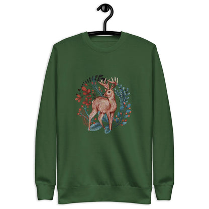 Nordic Winter Sweatshirt - Deer - The Global Wanderer