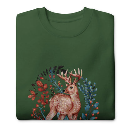 Nordic Winter Sweatshirt - Deer - The Global Wanderer