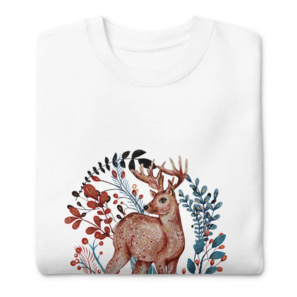 Nordic Winter Sweatshirt - Deer - The Global Wanderer