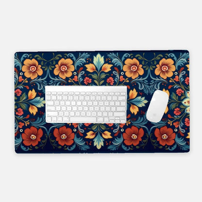 Norwegian Rosemaling Desk Mat - The Global Wanderer