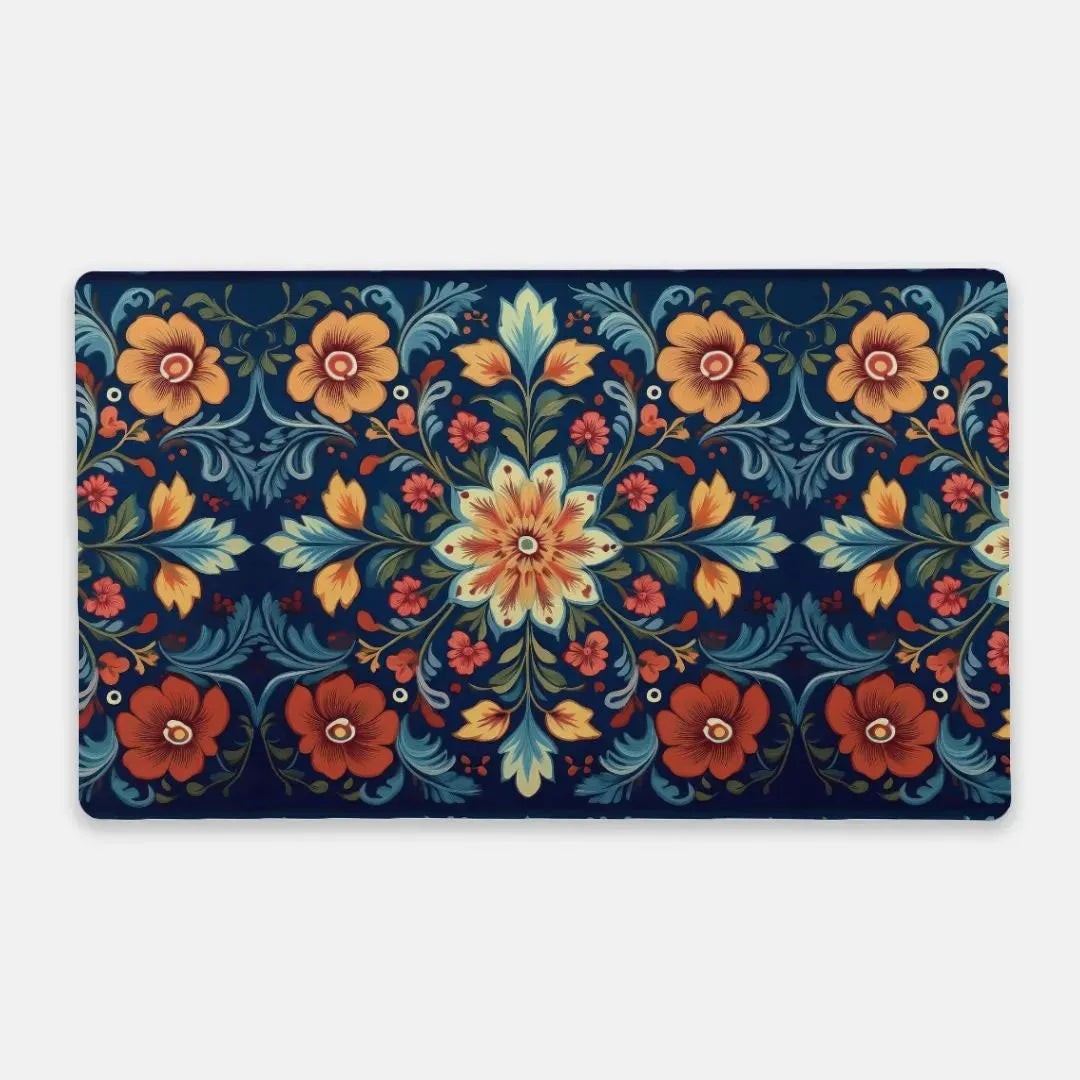 Norwegian Rosemaling Desk Mat - The Global Wanderer