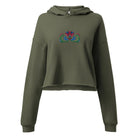 Norwegian Rosemaling Embroidered Cropped Hoodie - The Global Wanderer