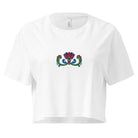 Norwegian Rosemaling Embroidered Cropped T-Shirt - The Global Wanderer